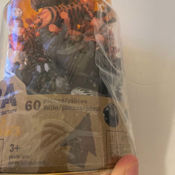 NWT- Terra by Battat Wild Animals Tube of 60 Figures - Picture 2 of 3
